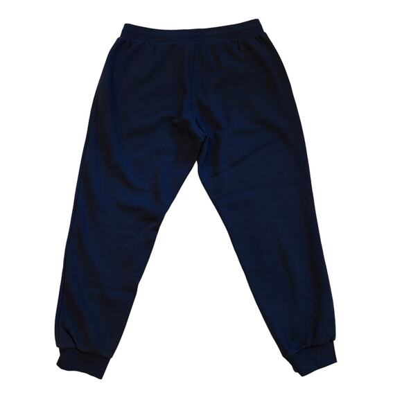 Adidas Essentials Sweatpants Mens Size XL Blue Fleece Cuffed Tapered Leg Pockets - Picture 2 of 10